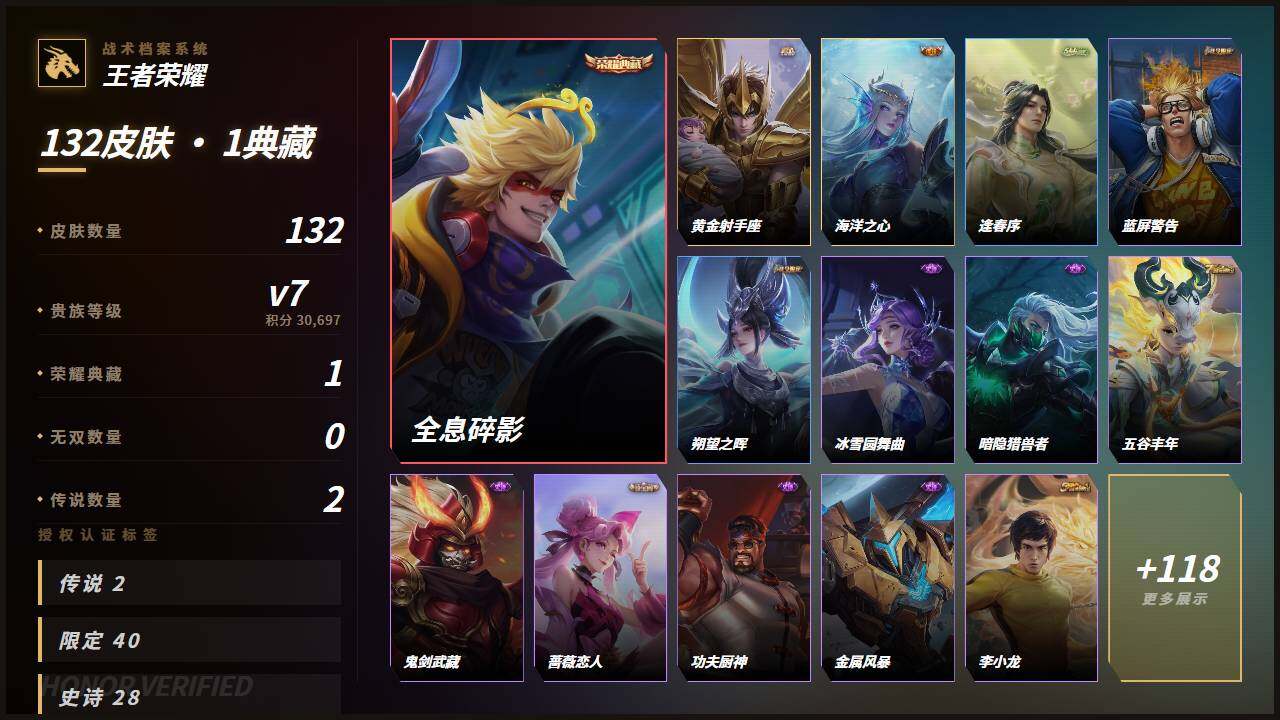WZMMN4787740王者荣耀账号详情图5