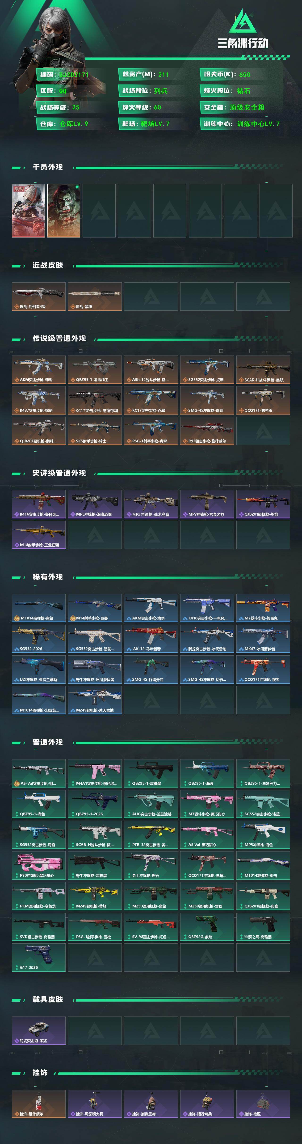 SJZQM474376三角洲行动账号详情图3