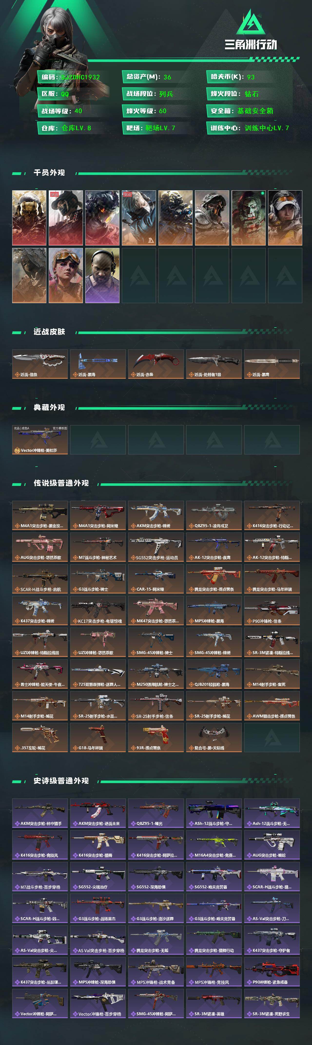 SJZQM4110072三角洲行动账号详情图3