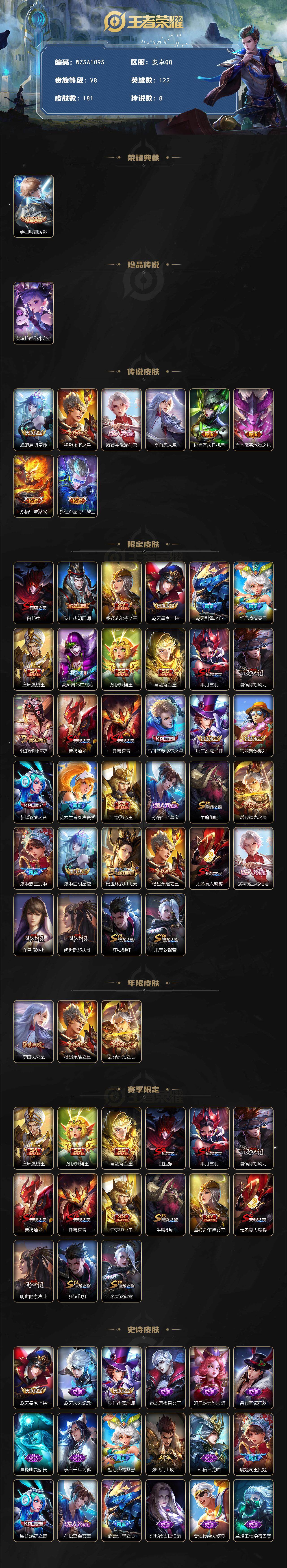 WZCMW3362001王者荣耀账号详情图2