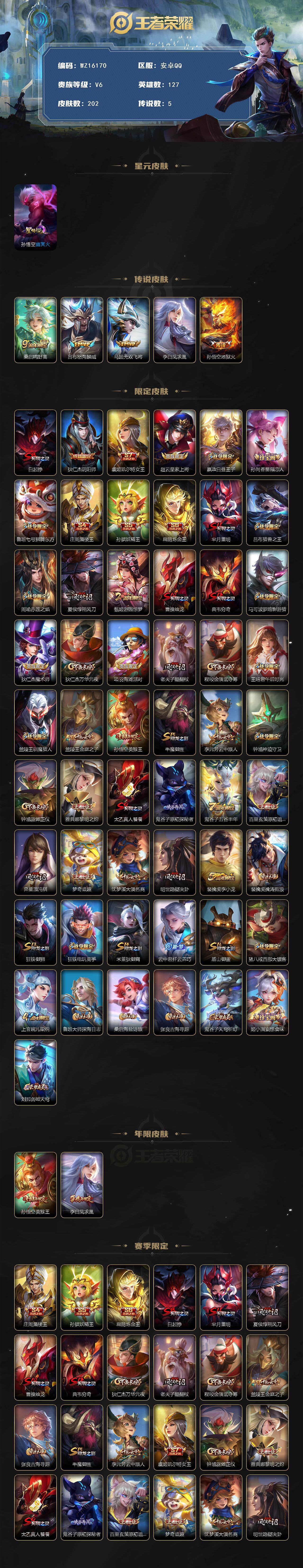 WZ0349889王者荣耀账号详情图2