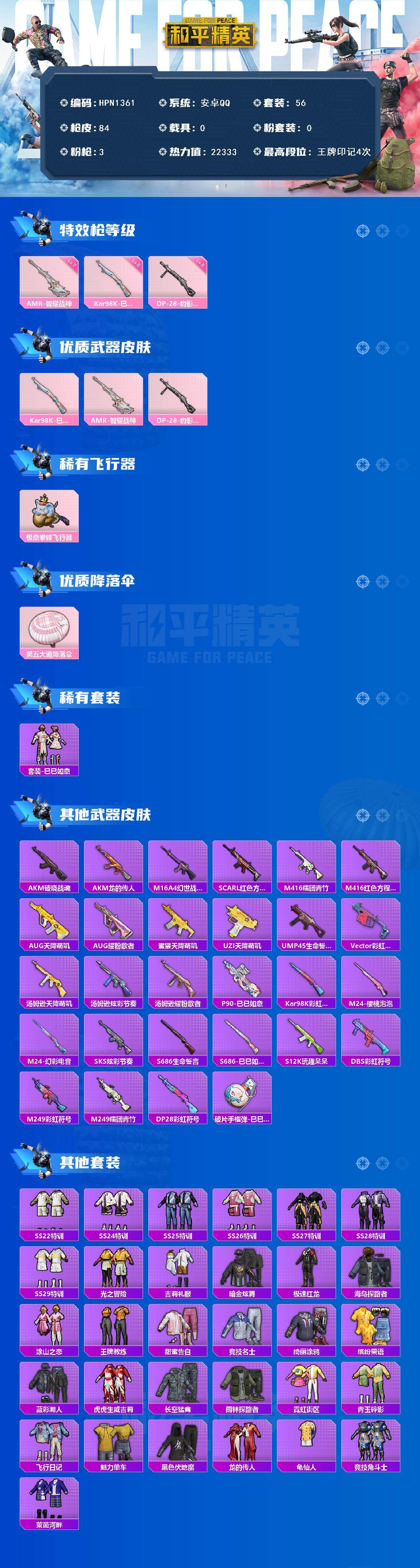 HPCMW3428446和平精英账号详情图2 HPCMW3428446和平精英账号详情图2