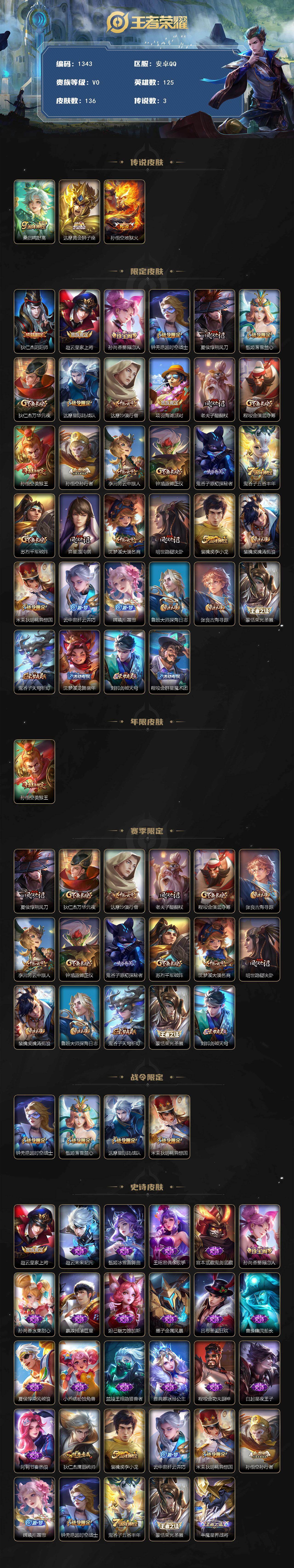 WZCMW4121088王者荣耀账号详情图2