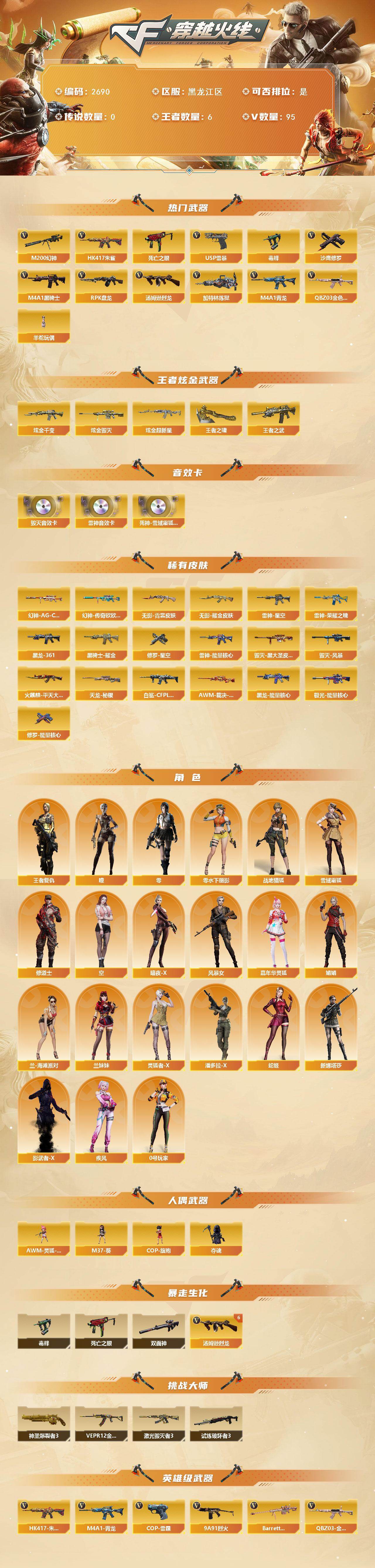 CFCMW454612穿越火线账号详情图2