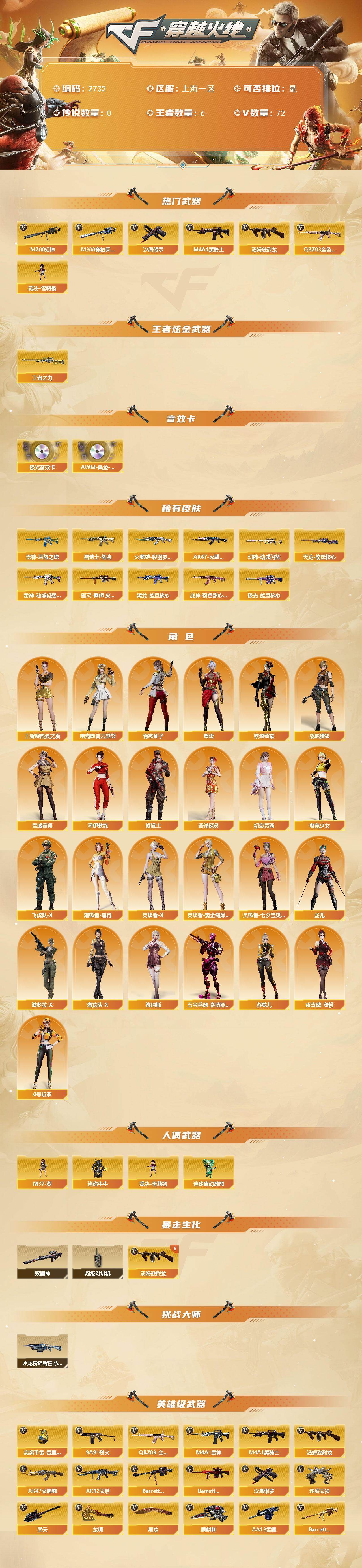 CFCMW455039穿越火线账号详情图2