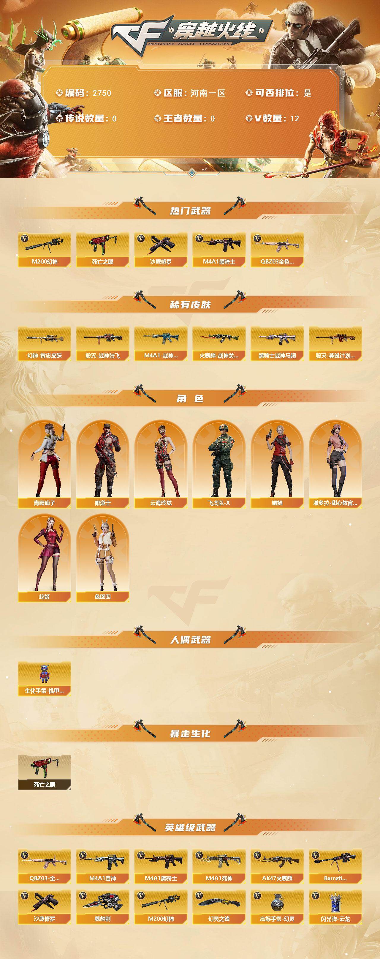 CFCMW455786穿越火线账号详情图2