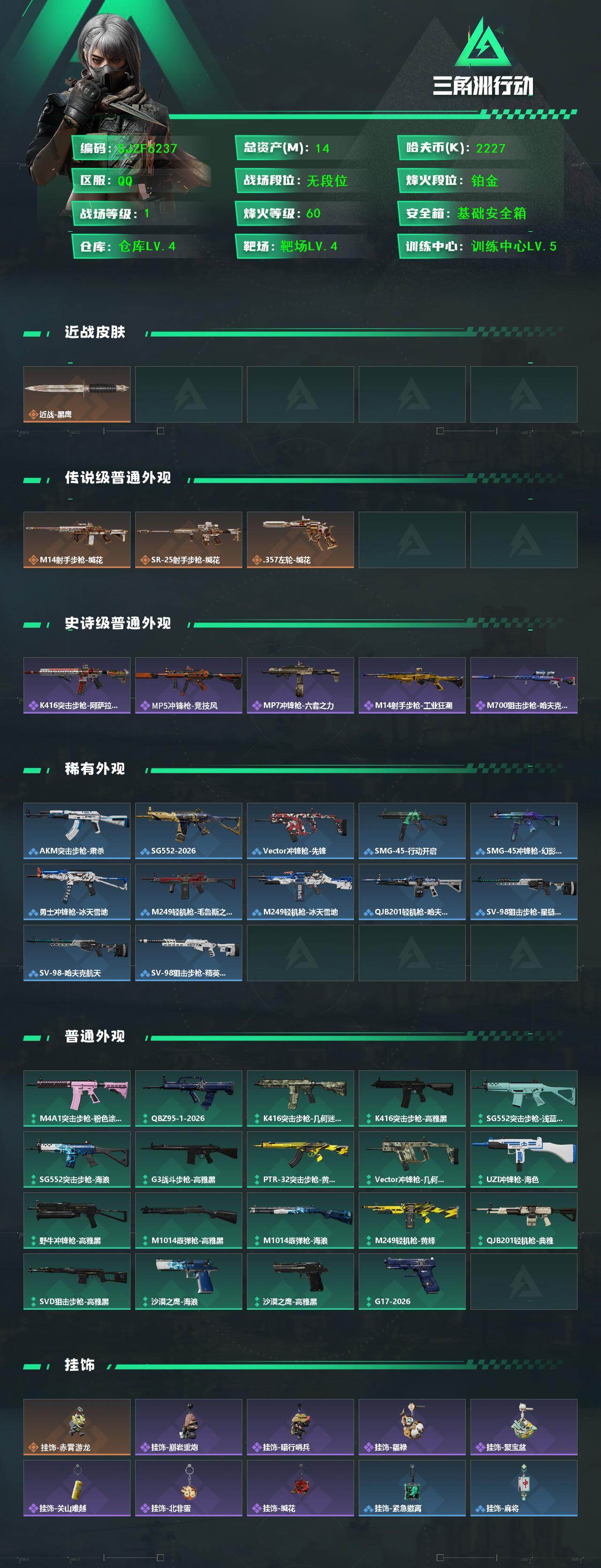 SJZEY459935三角洲行动账号详情图2