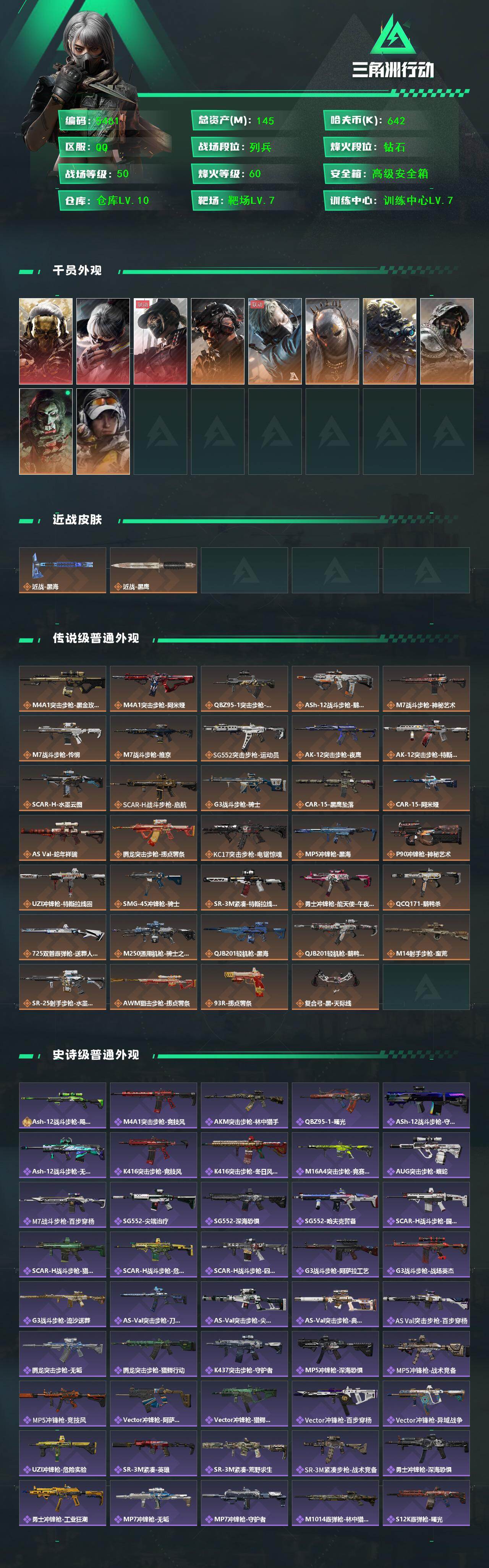 SJZCMW469743三角洲行动账号详情图2