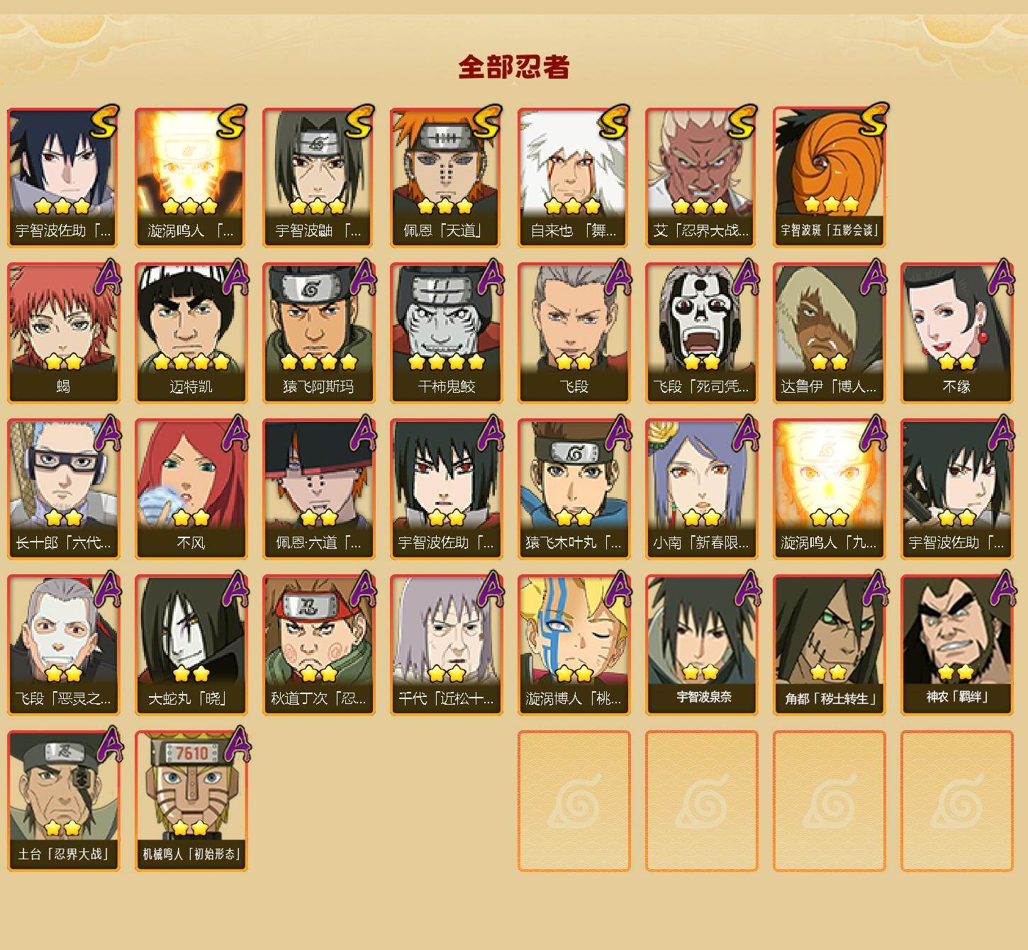 HYLX419317火影忍者账号详情图2