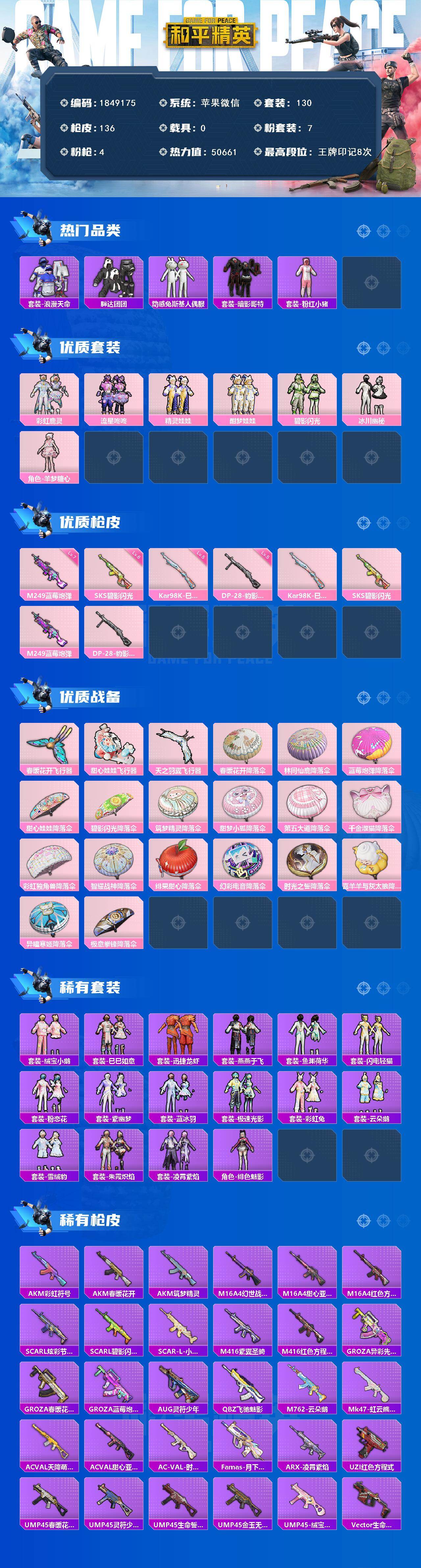 HPLX4192195和平精英账号详情图2