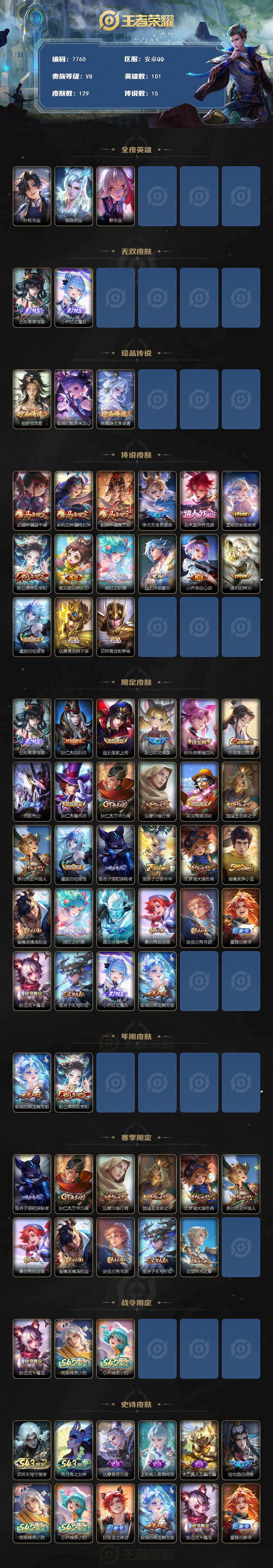 WZLX4328118王者荣耀账号详情图2