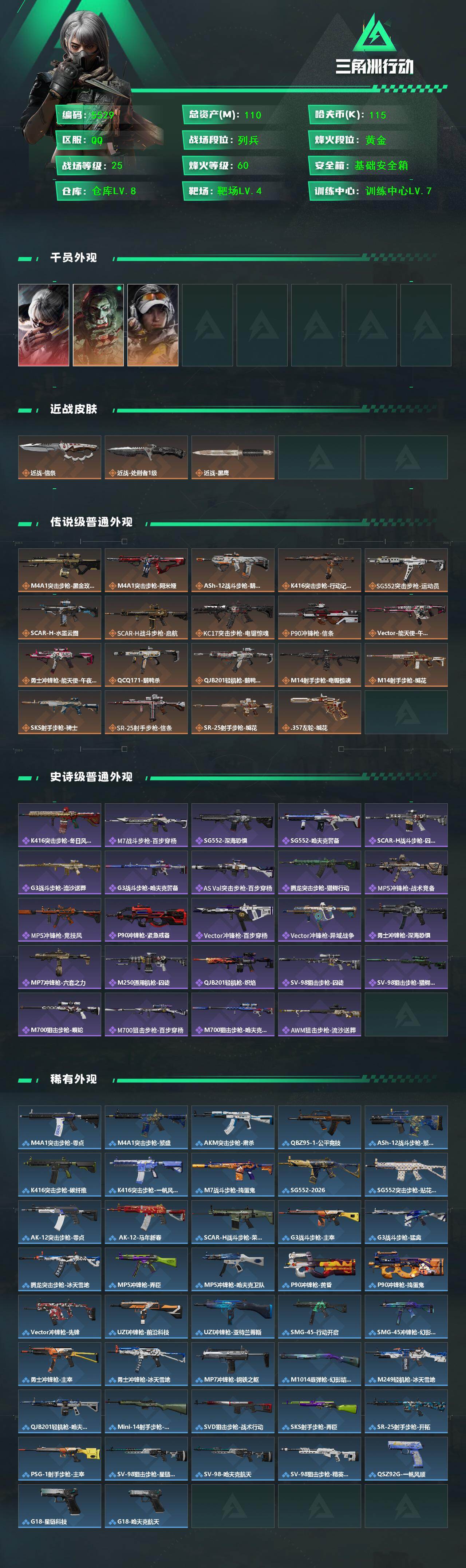 SJZQM4110161三角洲行动账号详情图4