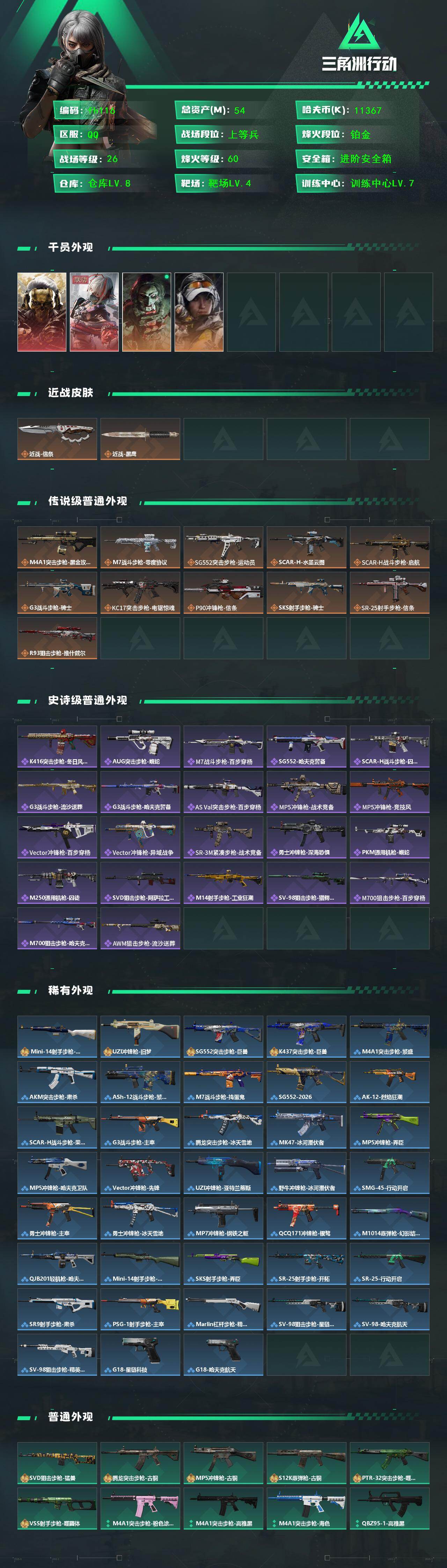 SJZQM4113233三角洲行动账号详情图3