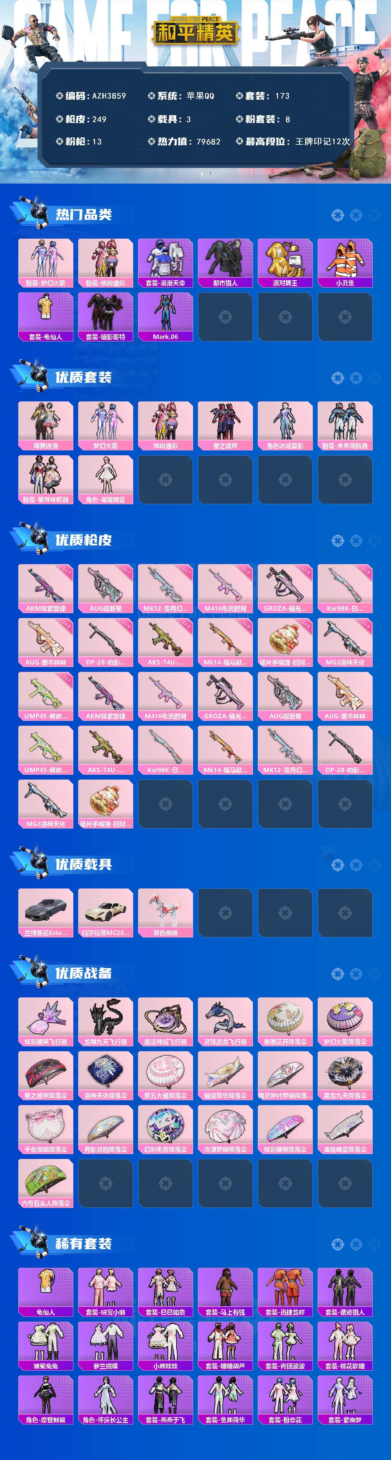 HPLX4190911和平精英账号详情图2