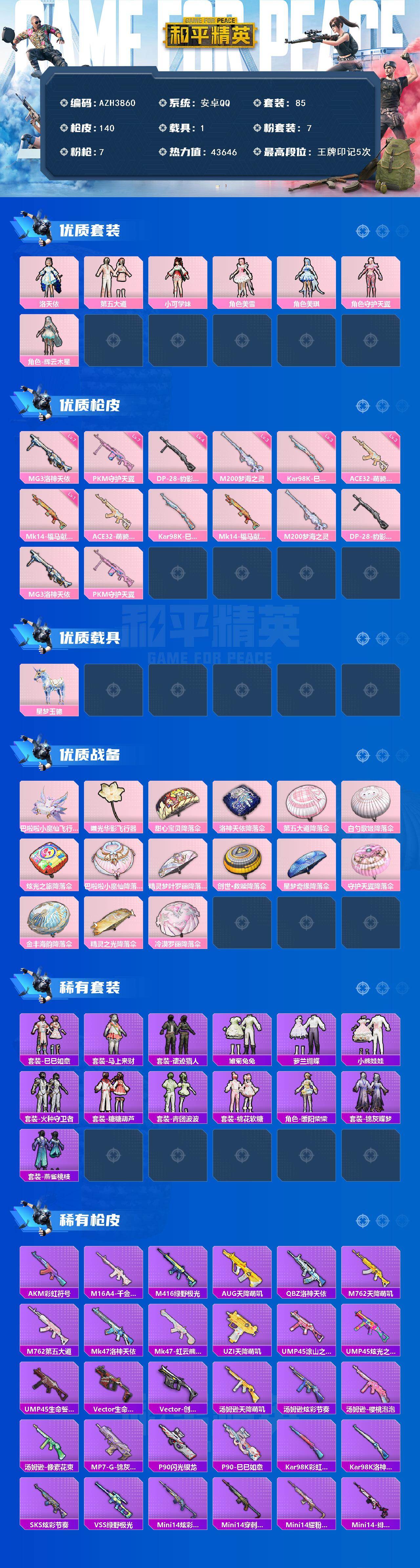 HPLX4190912和平精英账号详情图2