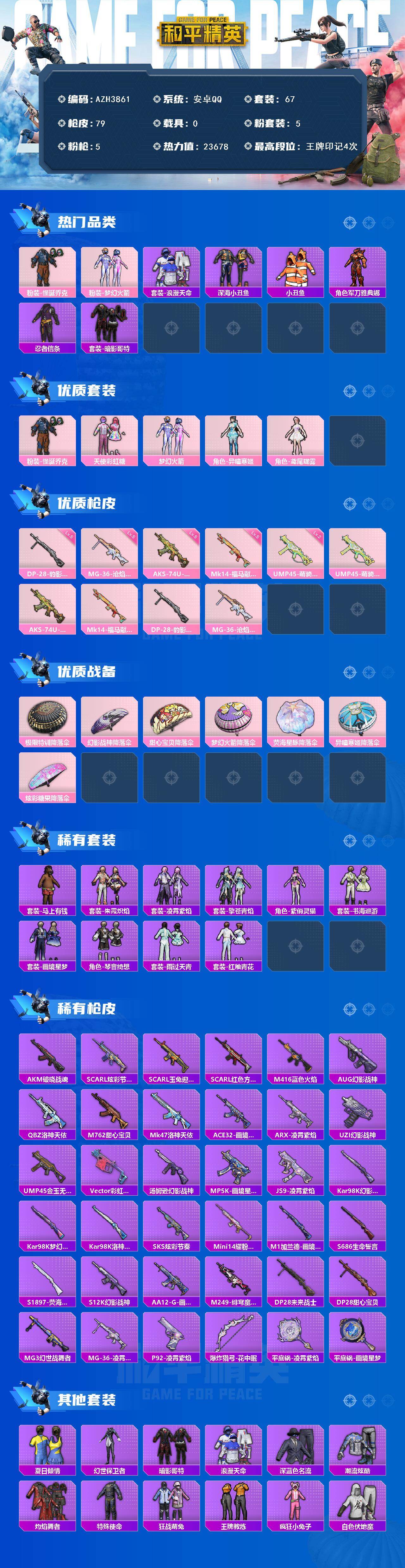 HPLX4190918和平精英账号详情图2