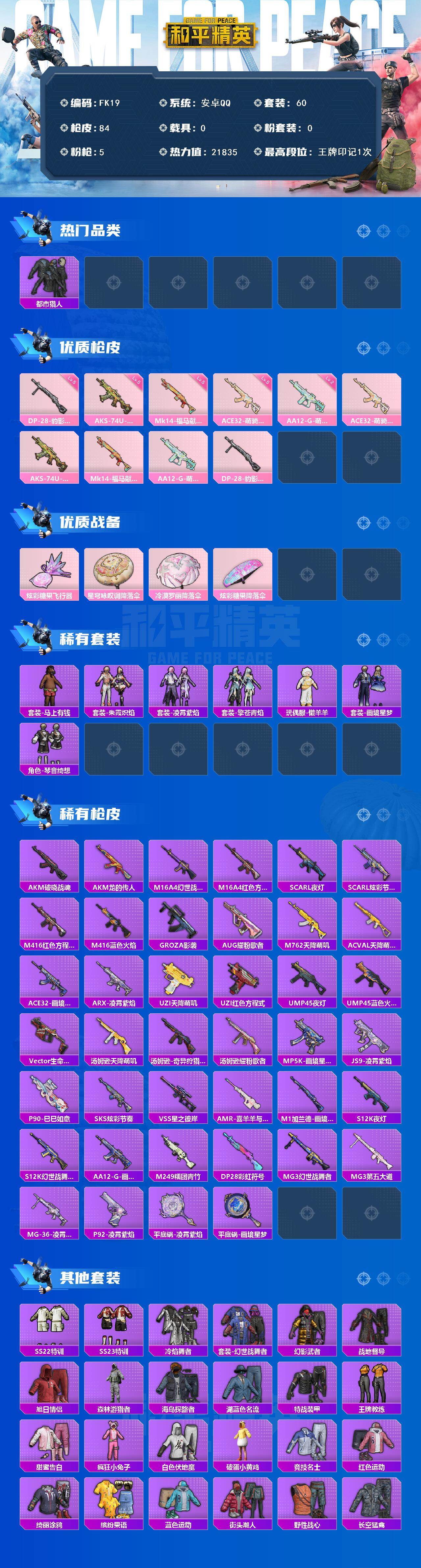 HPQM4190302和平精英账号详情图3