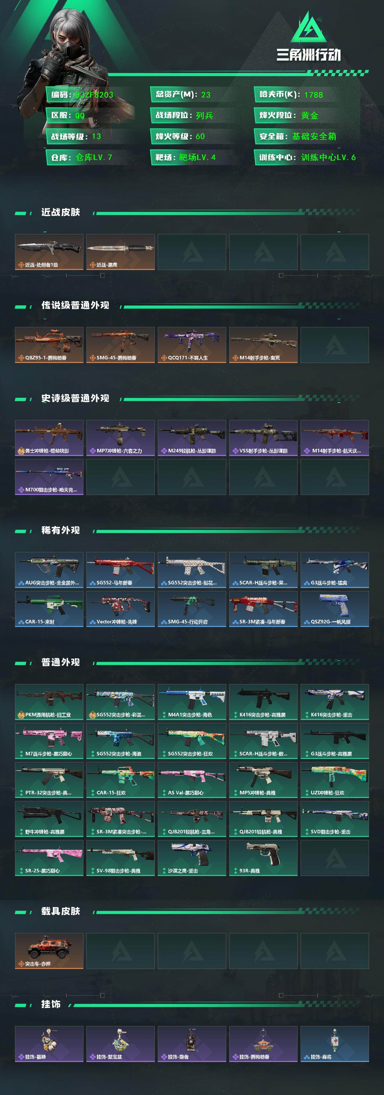 SJZEY4105757三角洲行动账号详情图2