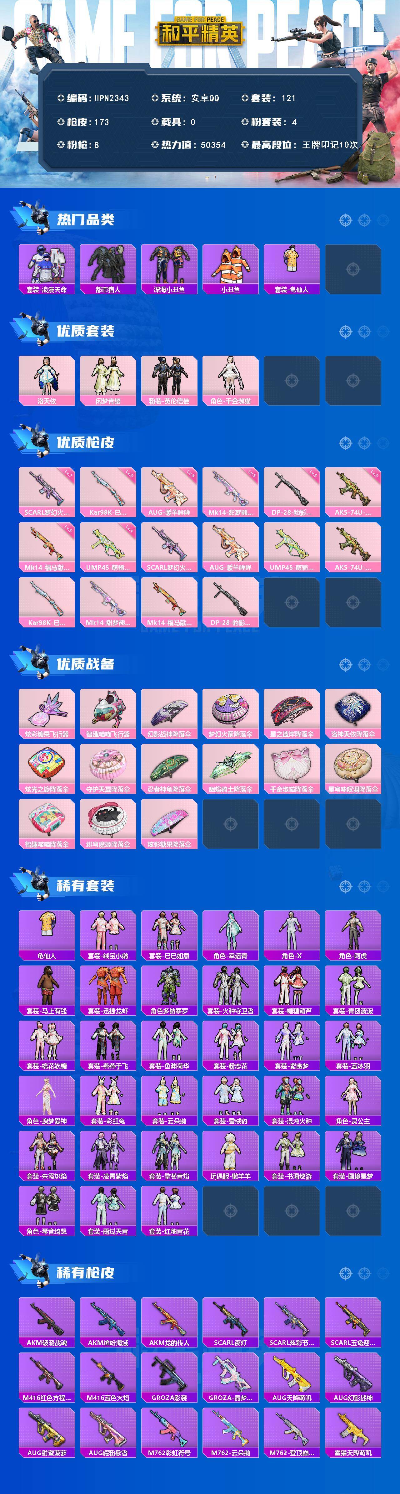 HPEY4193665和平精英账号详情图2