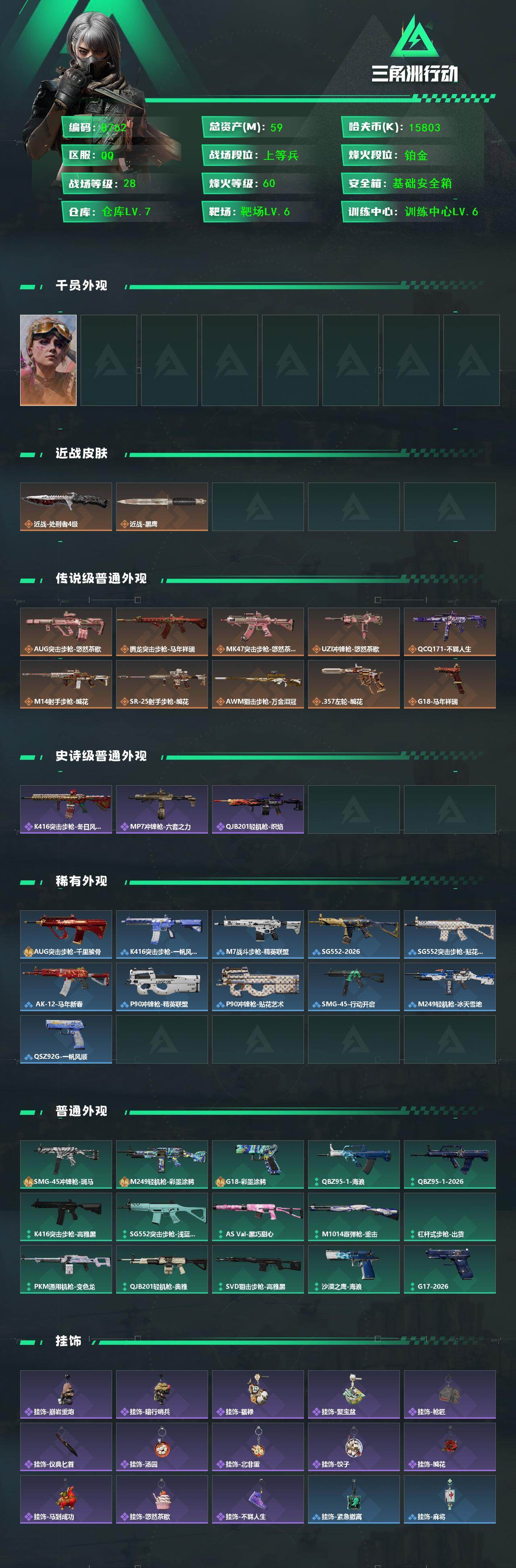 SJZCMW4118454三角洲行动账号详情图2