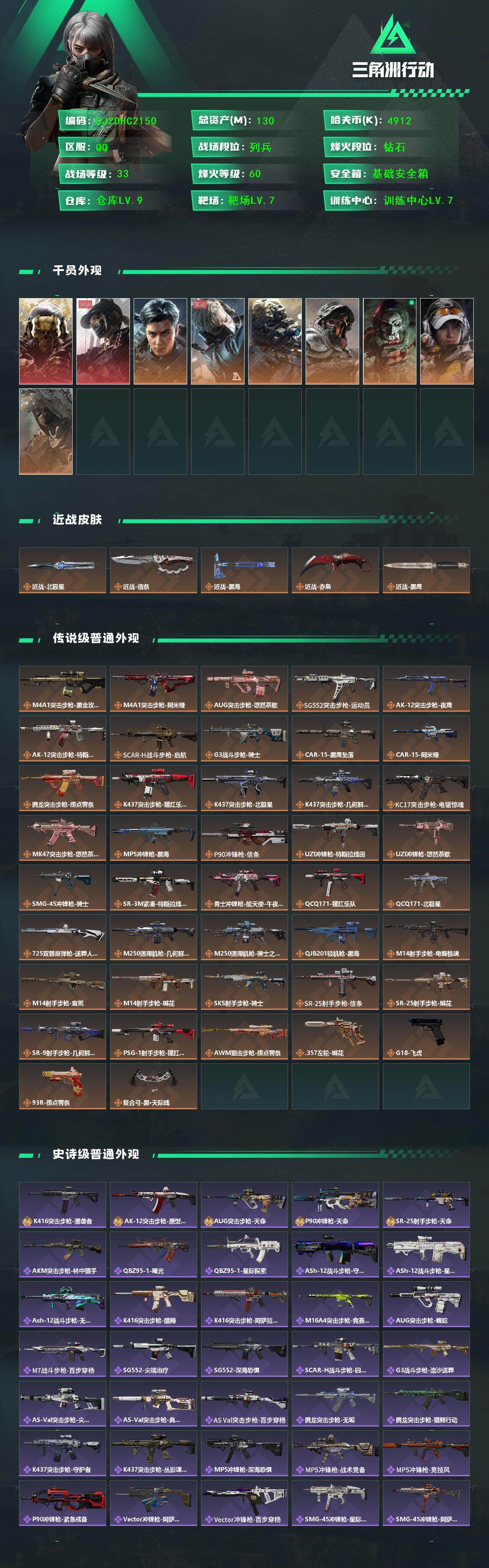 SJZQM4109962三角洲行动账号详情图3