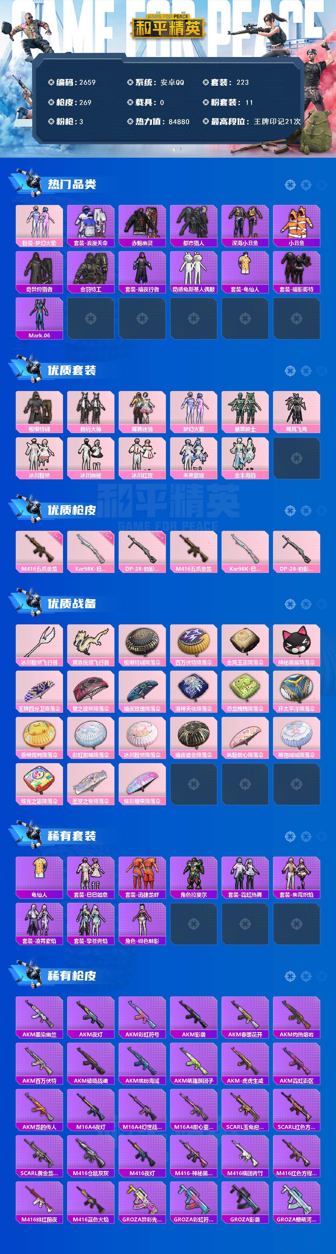 HPLX4193869和平精英账号详情图2