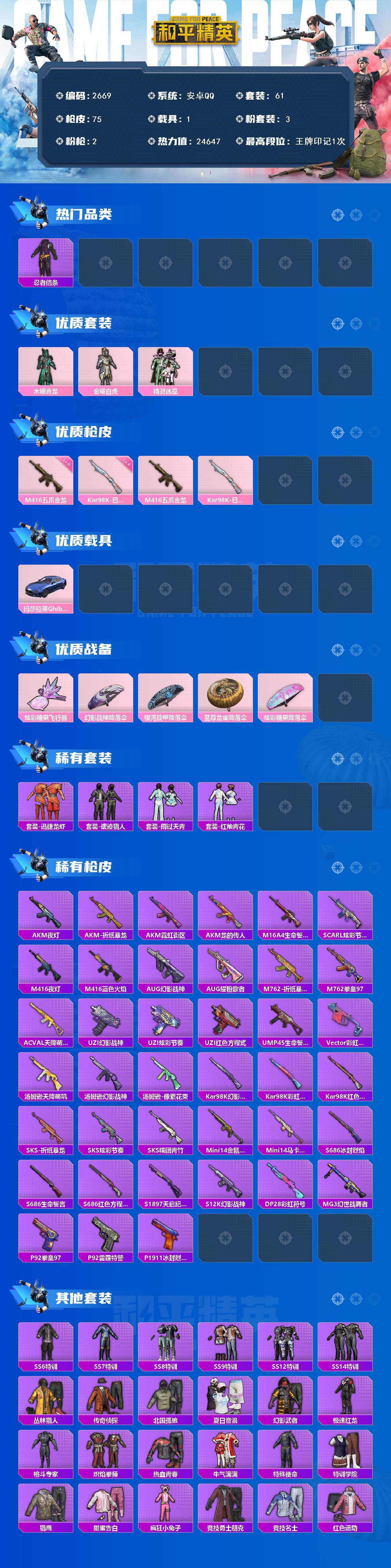 HPLX4194297和平精英账号详情图2