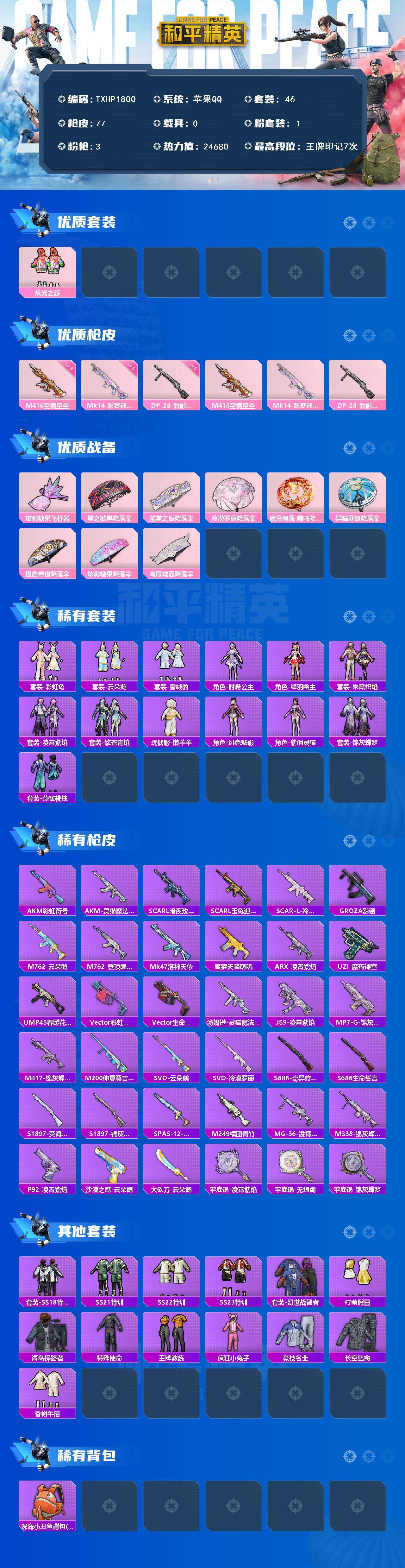 HPQM4194410和平精英账号详情图3