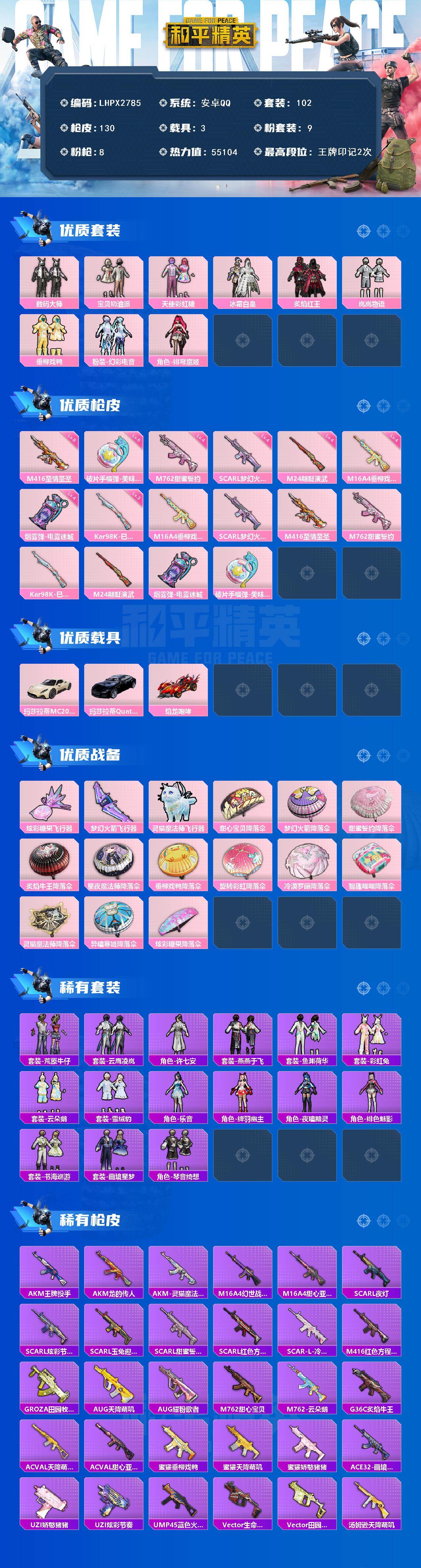 HPLE4194098和平精英账号详情图2
