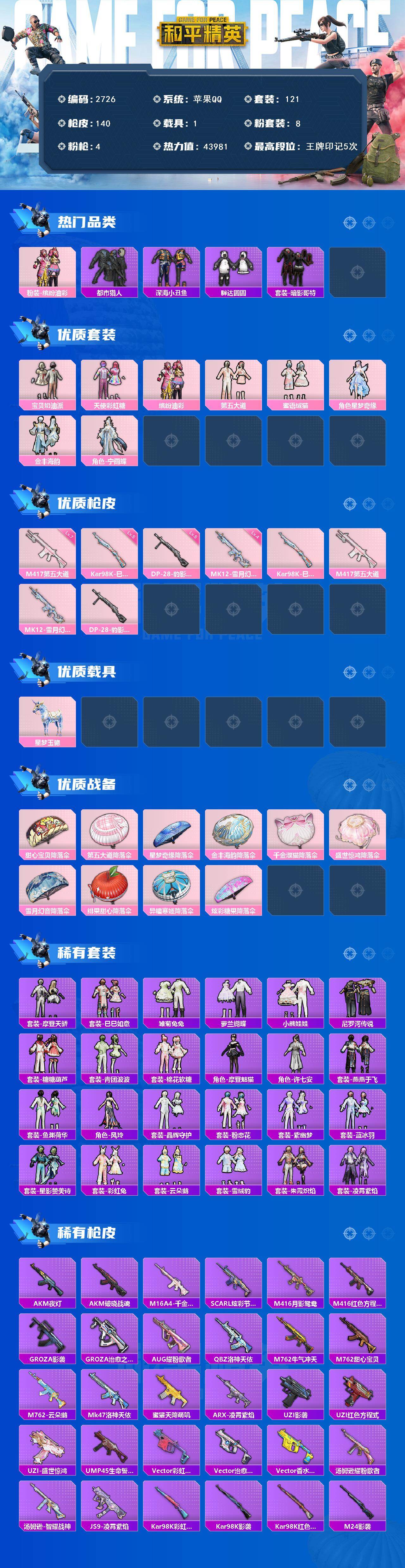HPLX4195375和平精英账号详情图2
