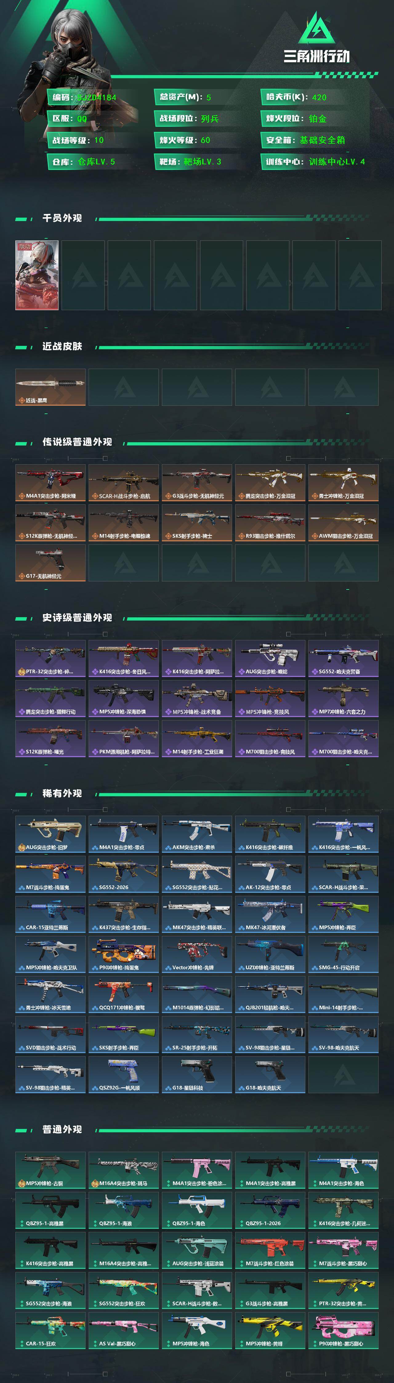 SJZEY4109171三角洲行动账号详情图2