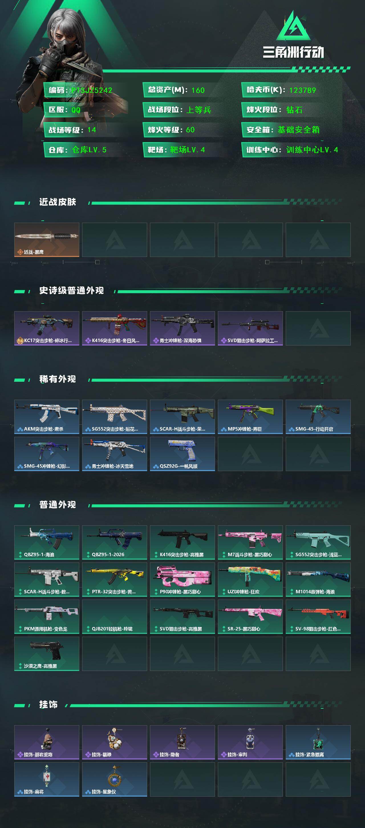 SJZQM4110101三角洲行动账号详情图3