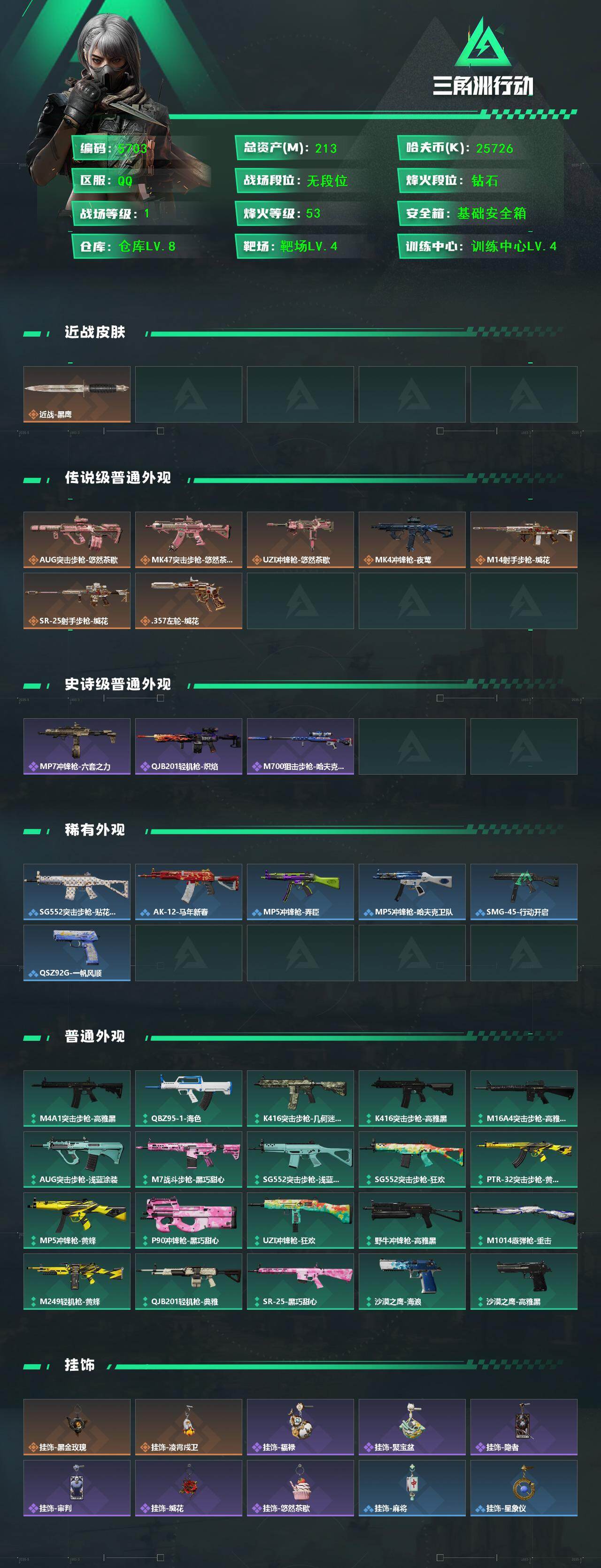 SJZPX4109951三角洲行动账号详情图4