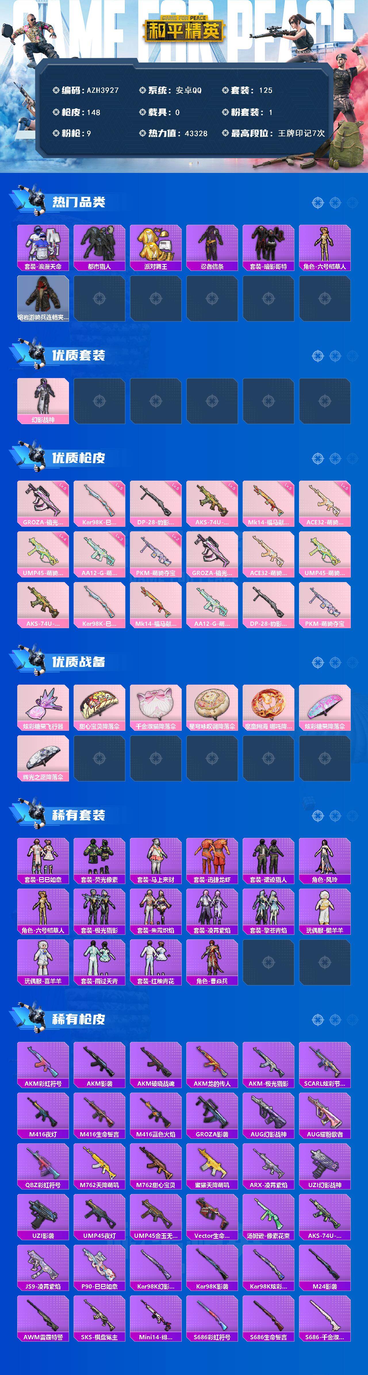 HPLX4196384和平精英账号详情图2