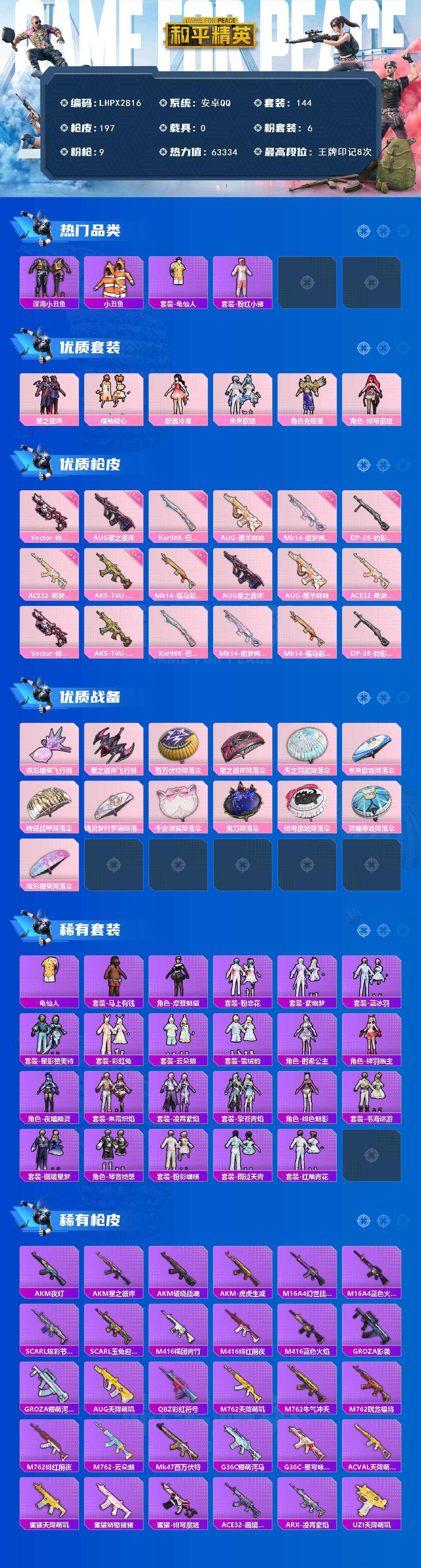 HPLE4196973和平精英账号详情图2