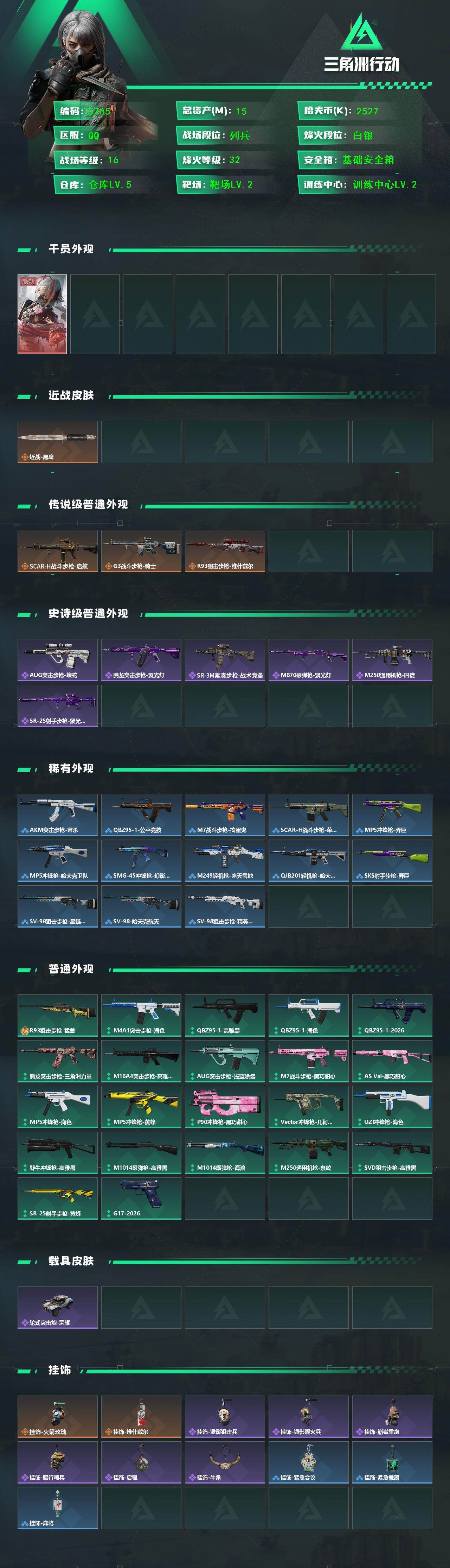 SJZPX4111231三角洲行动账号详情图4