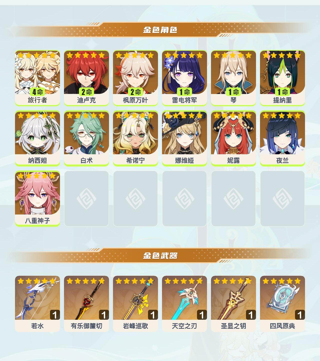 YSEY45381原神账号详情图3