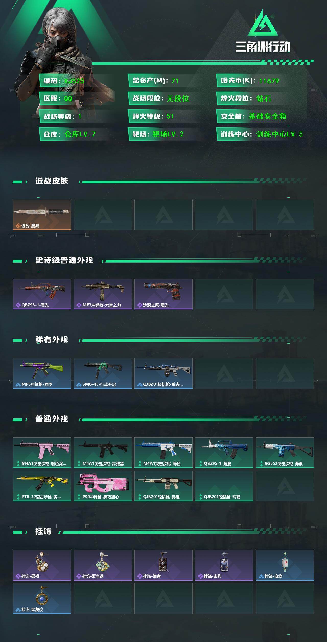 SJZQM4113075三角洲行动账号详情图3