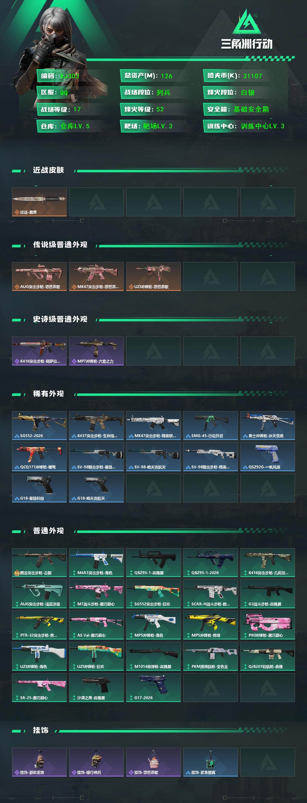 SJZQM4111943三角洲行动账号详情图3