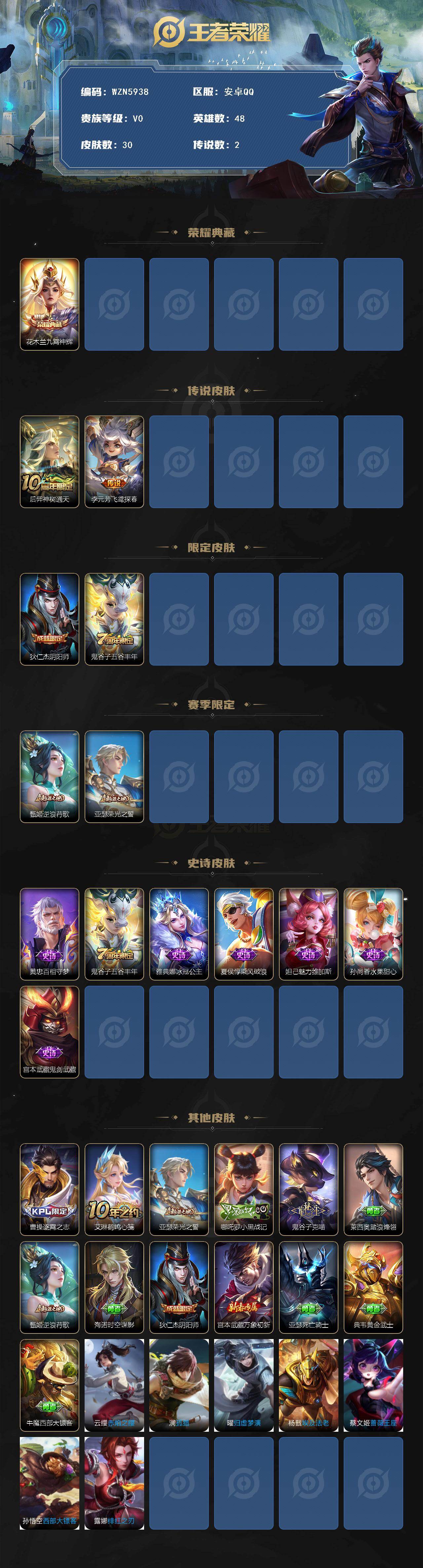 WZEY4347550王者荣耀账号详情图2