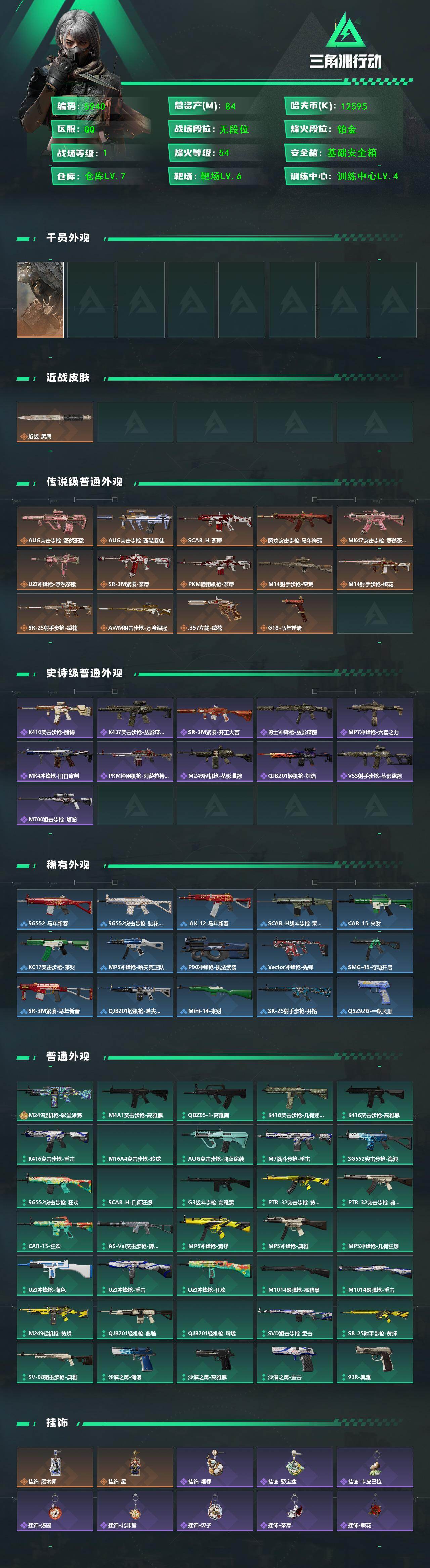 SJZPX4115567三角洲行动账号详情图4