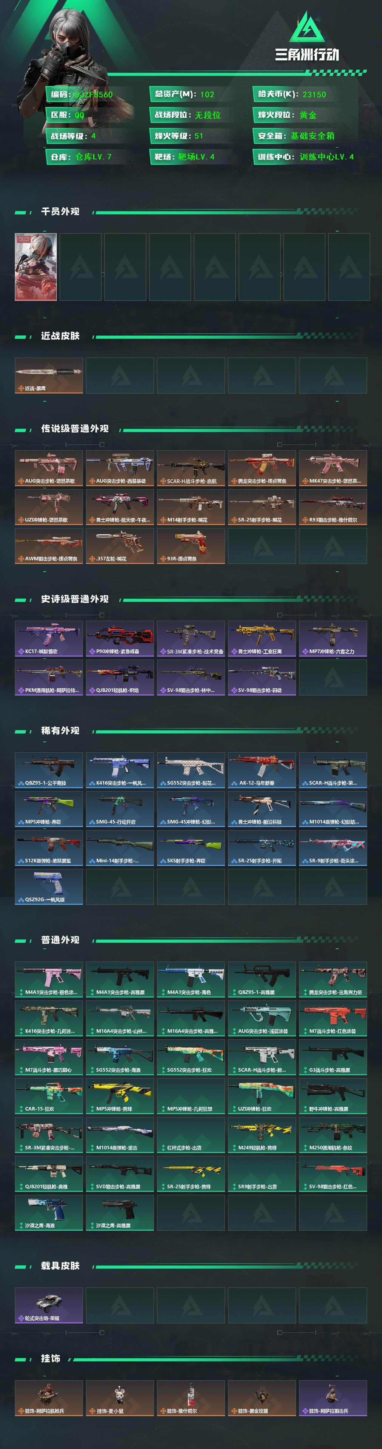 SJZEY4117652三角洲行动账号详情图2