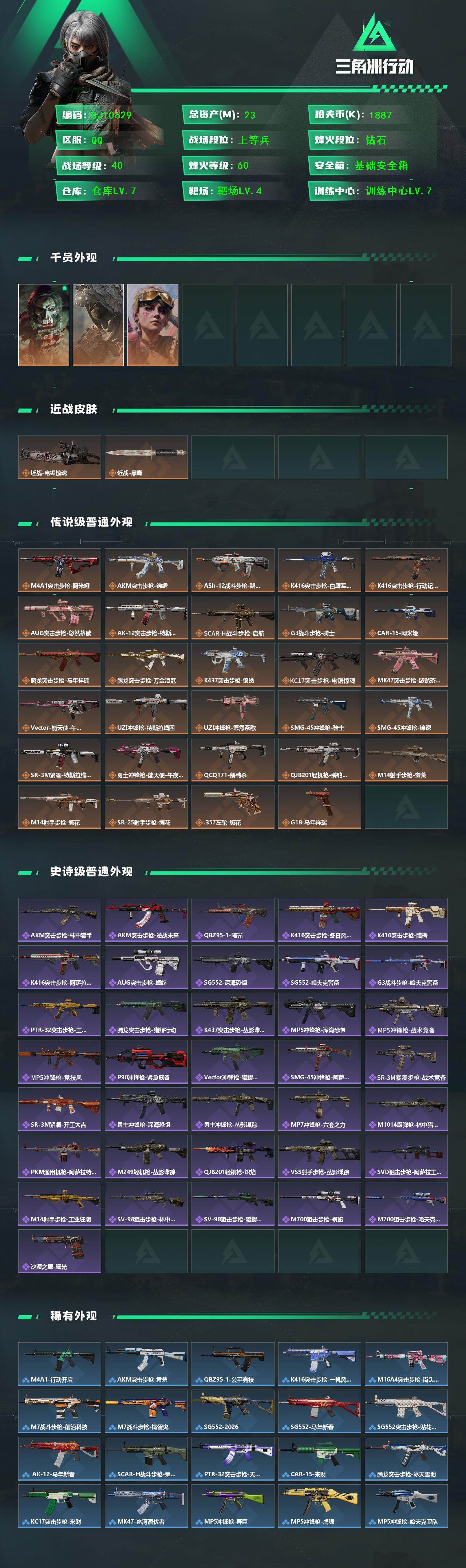 SJZEY4117184三角洲行动账号详情图2