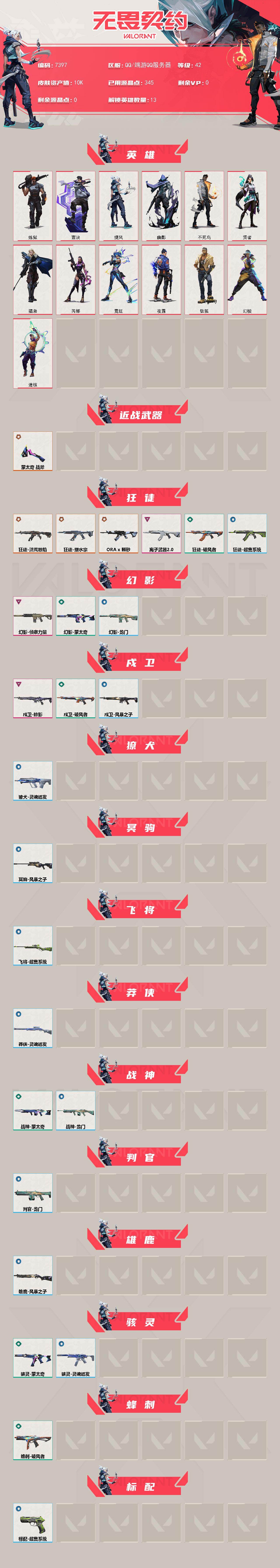 WWQXL442270无畏契约账号详情图2 WWQXL442270无畏契约账号详情图2