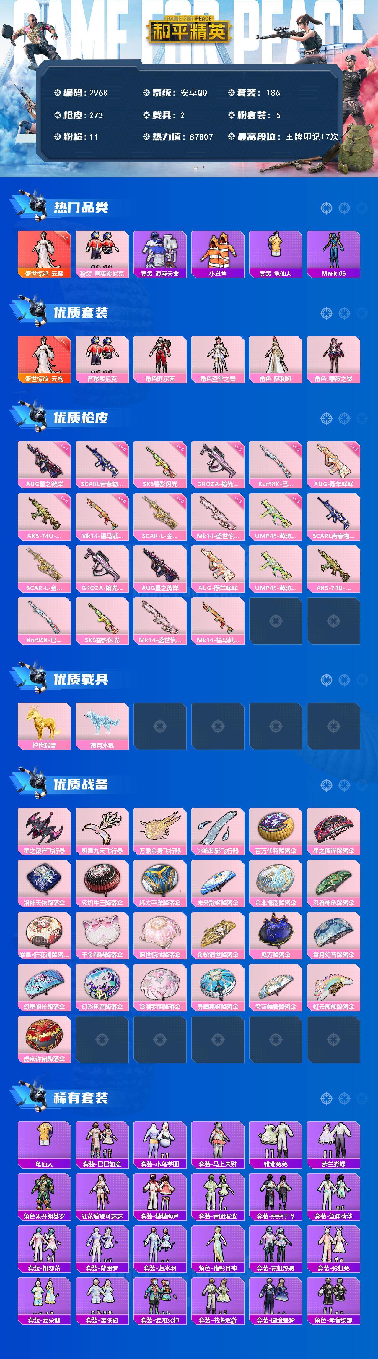 HPLX4220008和平精英账号详情图2
