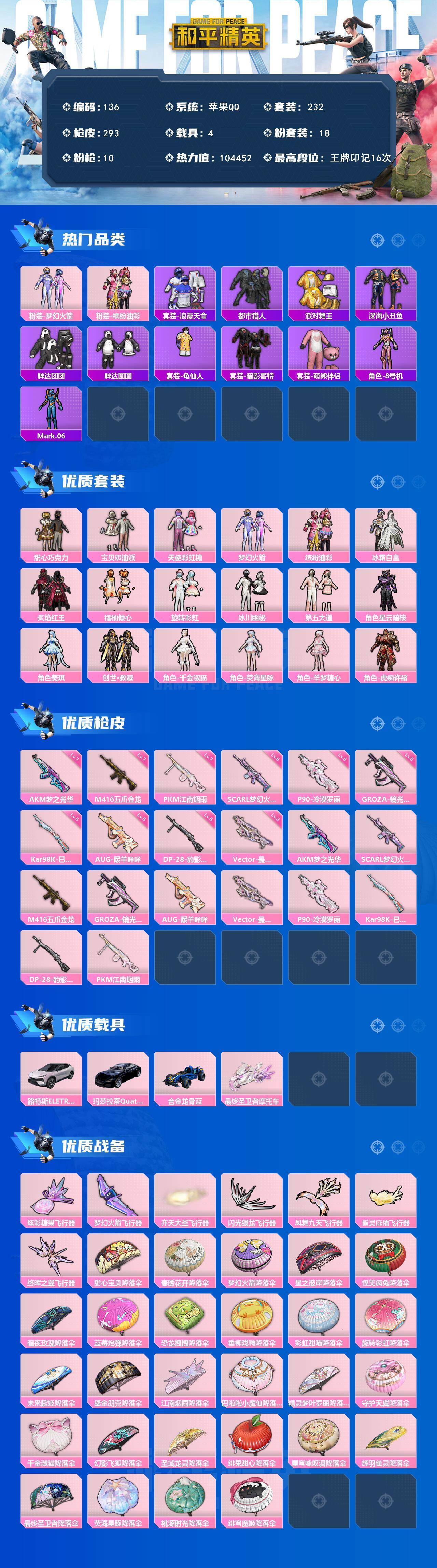 HPLFY4221146和平精英账号详情图2