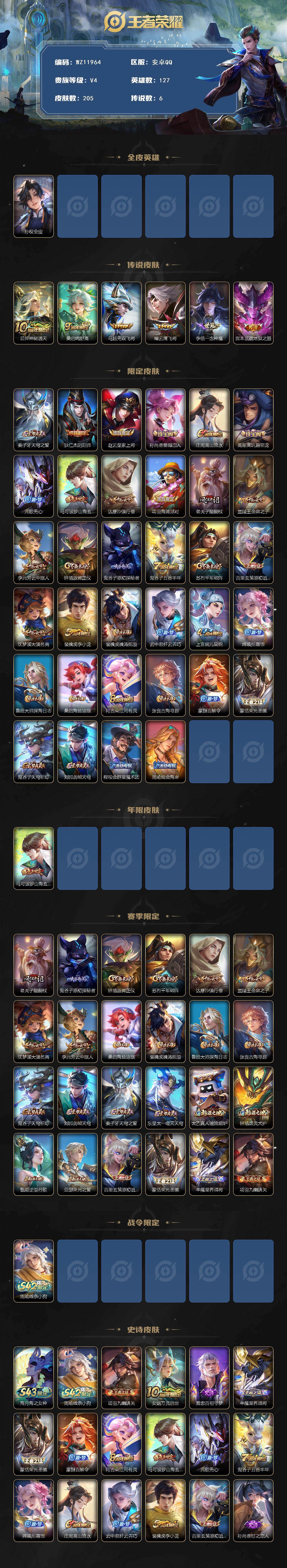 WZXS4374550王者荣耀账号详情图2
