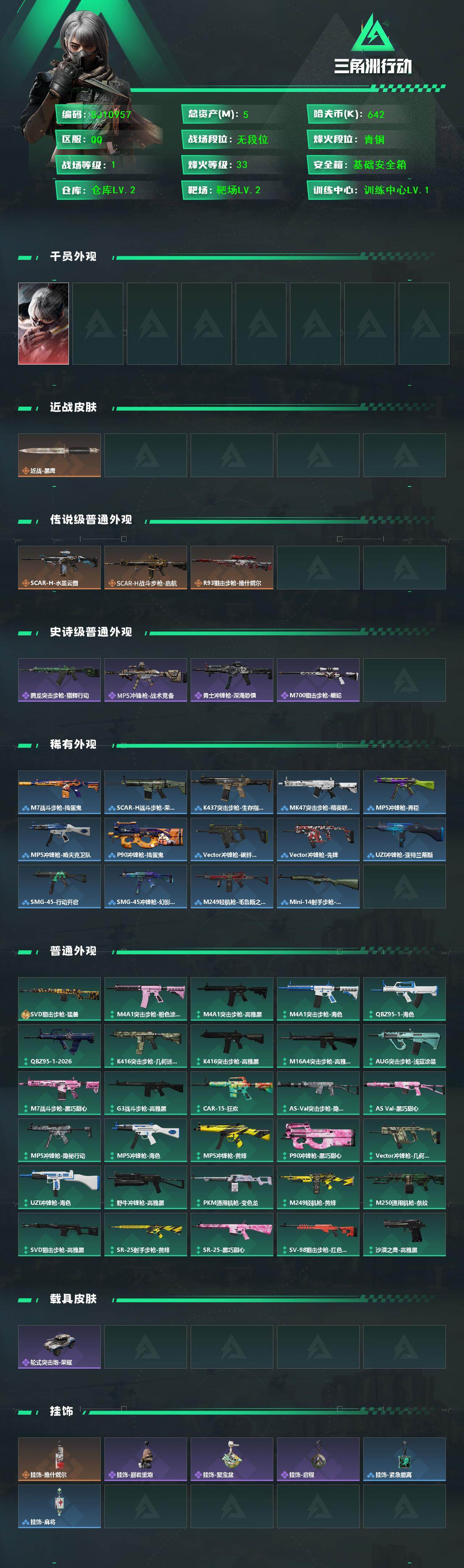 SJZEY4127443三角洲行动账号详情图2