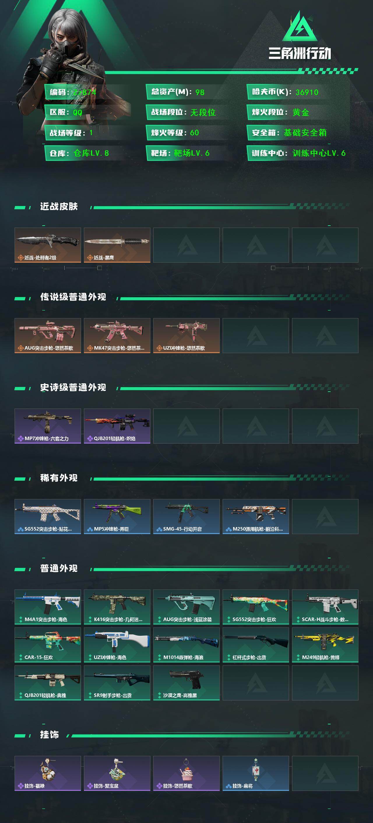 SJZYYT4129032三角洲行动账号详情图2 SJZYYT4129032三角洲行动账号详情图2