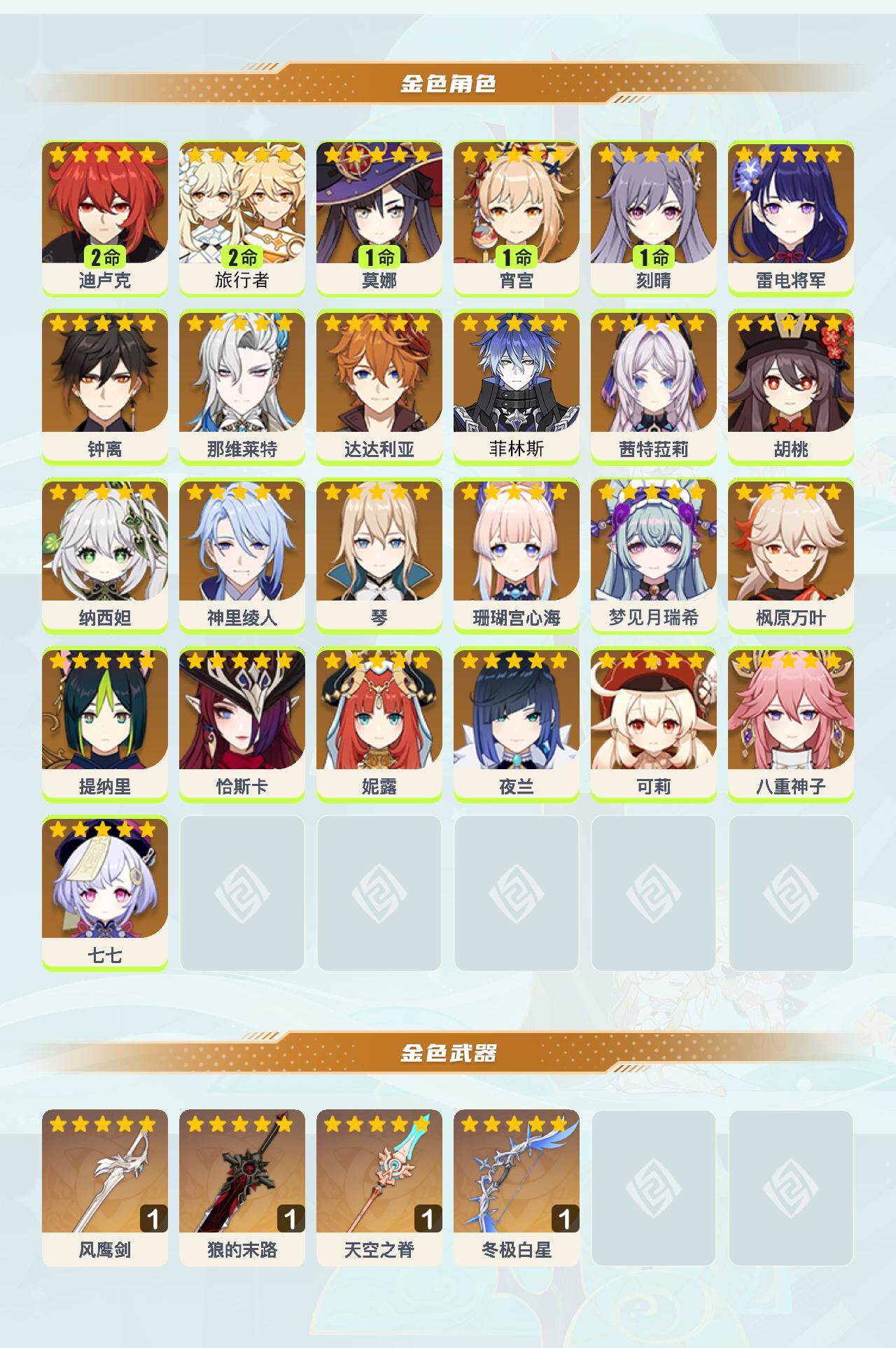 YSEY46203原神账号详情图3 YSEY46203原神账号详情图3
